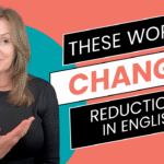 Keenyn Rhodes beside the words “These Words Change! Reductions in English.”