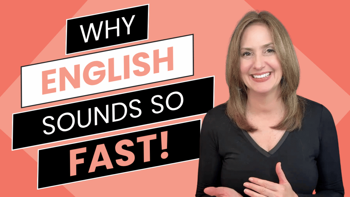 Clear English Academy English rhythm lesson explaining why spoken English sounds so fast